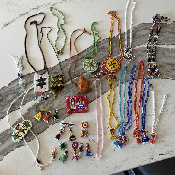 Native American Colorful Beaded Jewelry - Picture 1 of 14